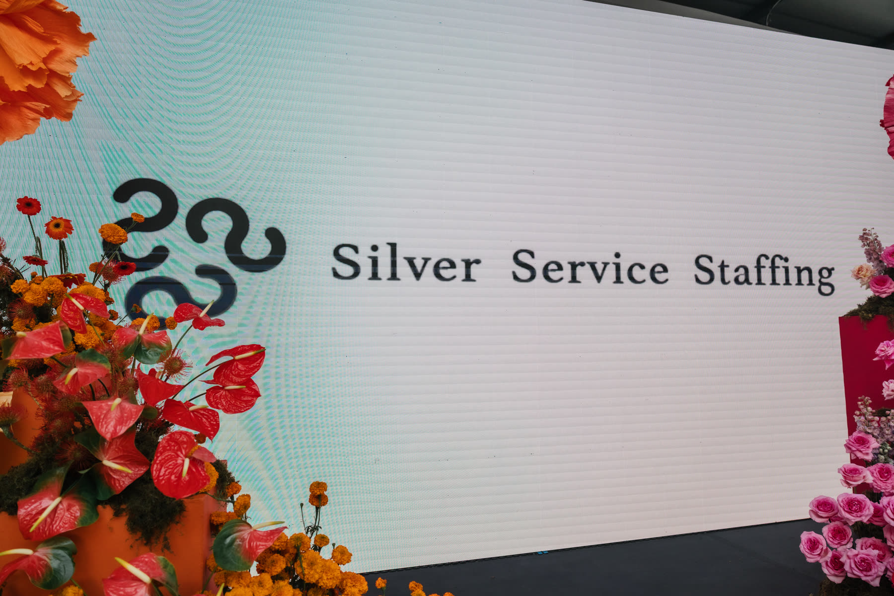 Silver Service Staffing on the LED screen at SA Weddings Colour of Celebration, Rooftop on Bree